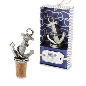 New Nautical Anchor Wine Bottle Stopper, Wine Cork, Barware, Plug, Seal